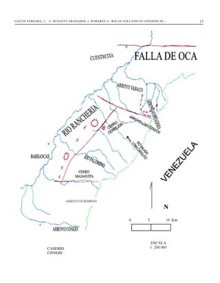 GALVIS VERGARA, J., A. HUGUETT GRANADOS, J. POMARES A.: ROCAS VOLCÁNICAS CENOZOICAS ...   17
 