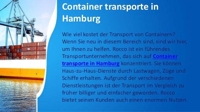 Container Transporte Hamburg