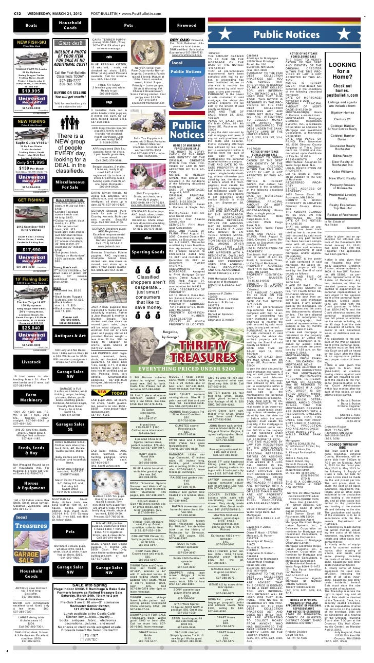 PostBulletin legal notices