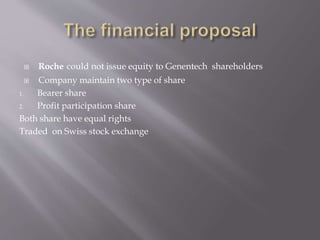 Roche holding AG: Genentech Acquisition | PPTX