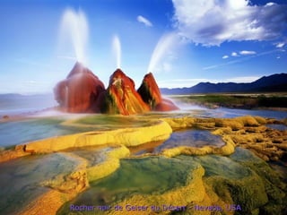 Rocher noir de Geiser du Désert - Nevada, USA
 
