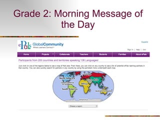 Grade 2: Morning Message of the Day 
