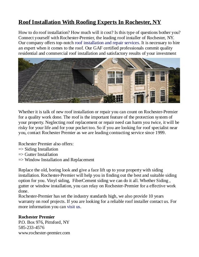 Roofing Experts In Rochester Ny
