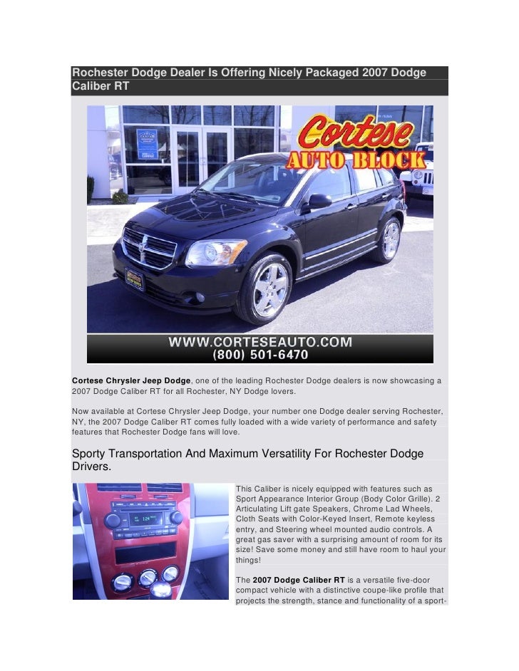 Dodge Dealers Rochester Ny >> 2007 Dodge Caliber Rt At Rochester Dodge Dealers Rochester Ny >> 2007 Dodge Caliber Rt At Rochester