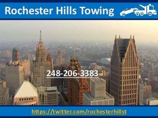 https://twitter.com/rochesterhillst
Rochester Hills Towing
248-206-3383
 