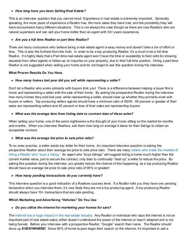 Detailed Guide On How to Interview A Realtor When Selling Your Home