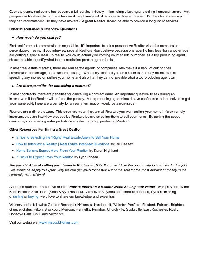 Detailed Guide On How to Interview A Realtor When Selling Your Home