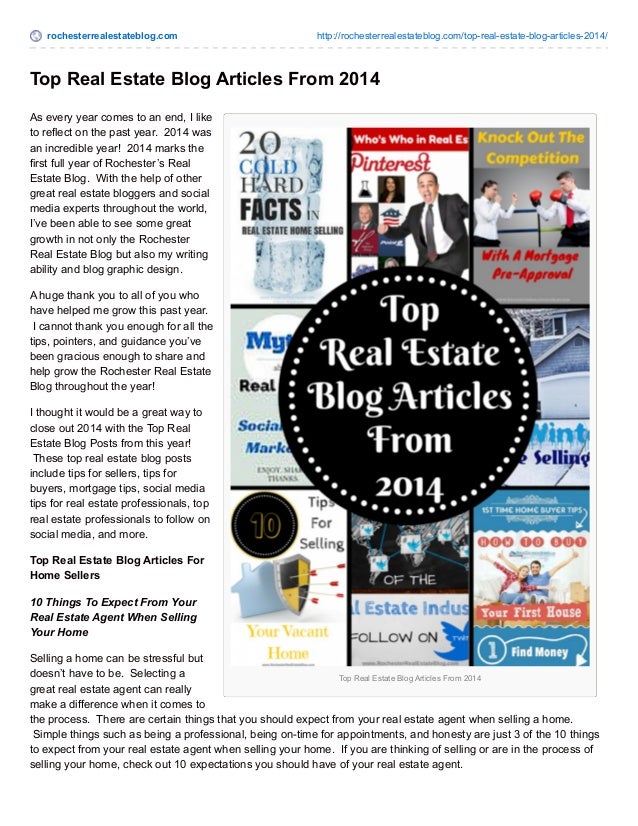 Top Real Estate Articles - The Best Blog Articles of 2014