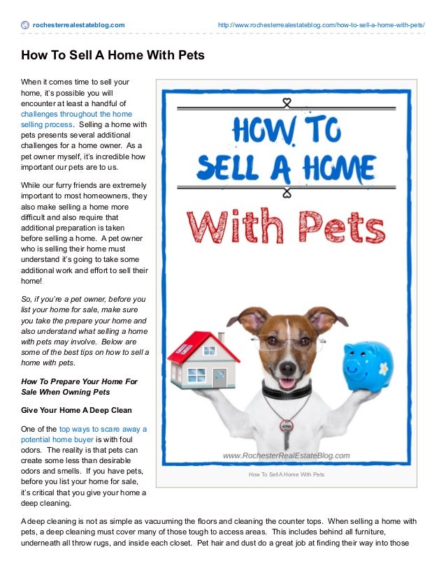 Tips On Selling A Home With Pets