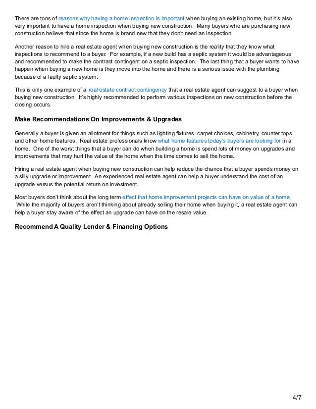 Should I Hire A Real Estate Agent To Buy New Construction?