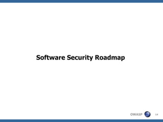 Software Security Roadmap   