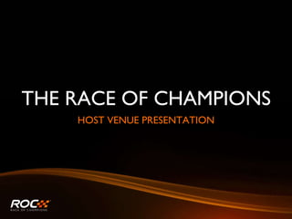 THE RACE OF CHAMPIONS ,[object Object]