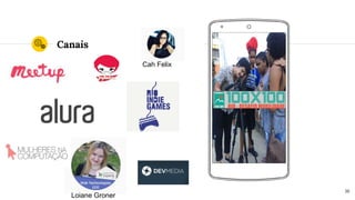 Canais
16
Loiane Groner
Cah Felix
 