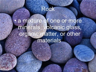 Rock Cycle Vocabulary | PPT