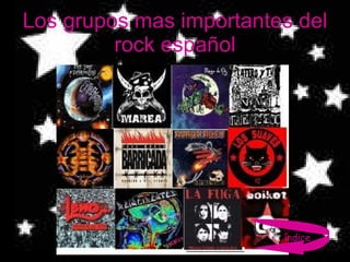 Los grupos mas importantes del rock español índice 