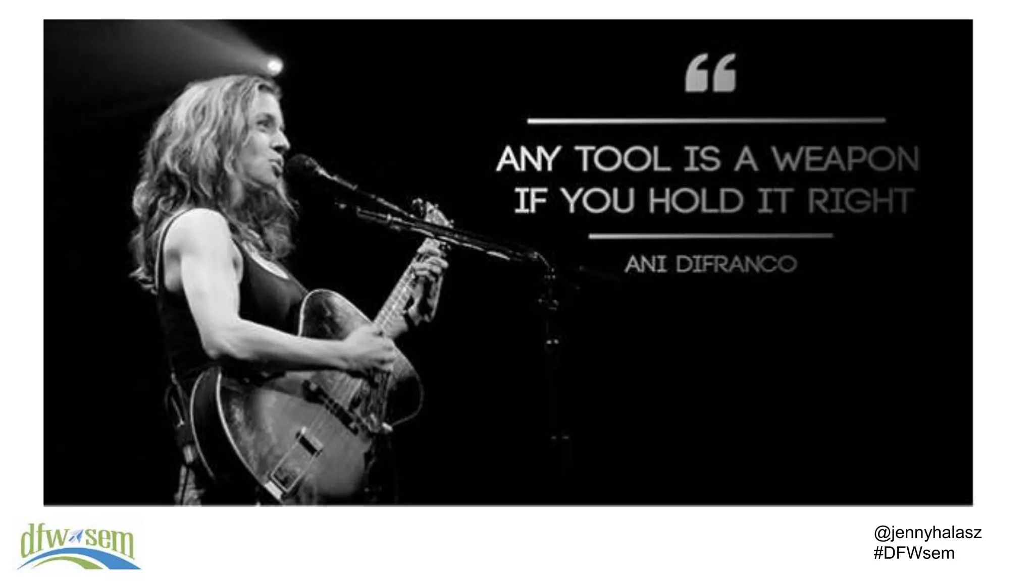 @jennyhalasz
#DFWsem
 