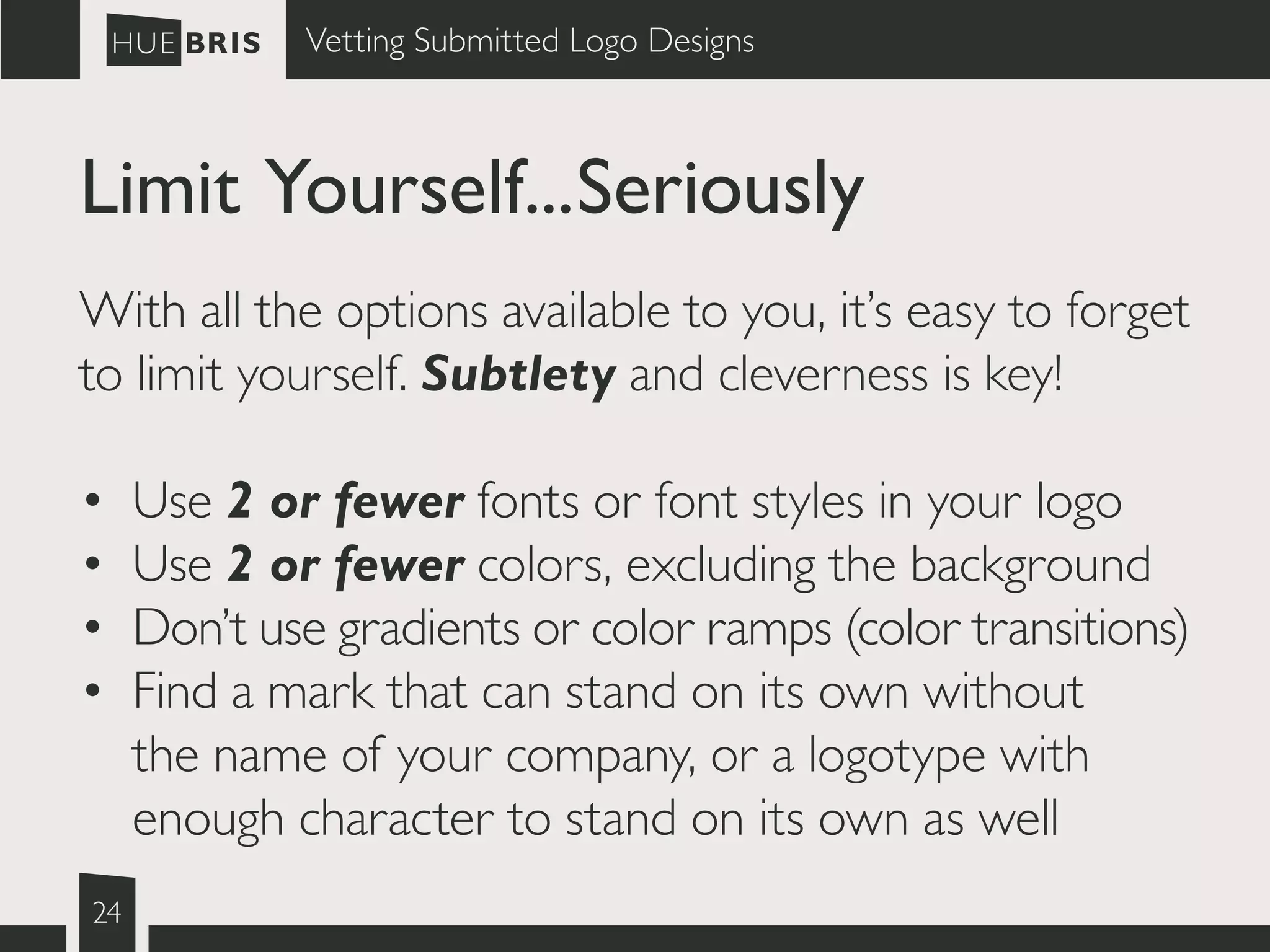 Rock Solid Logo Design Principles | PPT