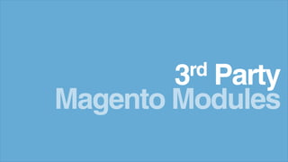 Magento Modules
3rd Party
 