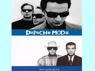 Música AFRO-AMERICANAMenphis Slim / B.B.King / Ray Charles     BLUESLouis Armstrong / Duke Ellington        JAZZGolden Gate Quartet / Aretha Franklin  GOSPELMúsica BLANCACOUNTRY:     Johnny Cash / Kenny RogersFOLK:             Woody Guthrie / Pete SeegerCOMERCIAL: Frank Sinatra / Bing CrosbyROCK & ROLLElvis PresleyROCK & ROLL NEGREChuck BerryLittle RichardROCK & ROLL BLANCBill HaleyJerry Lee LewisFOLK-ROCKEverlyBrothersBob DylanJoan BaezAmericaJanisJoplinCrosby, Stills, Nash & YoungCarpentersHansonPOPThe BeatlesTheTurtlesTheMonkeesProcolHarumMoody BluesBeeGeesSimon & GarfunkelJAZZ – ROCKPat Metheny Chick CoreaWeather ReportSOULOtis ReedingThe SupremesPercy SledgeAretha FranklinTina TurnerRHYTHM & BLUESTheRollingStonesTheKinksTheWhoTheAnimalsCream / Eric ClaptonJimiHendrixTheDoorsCeltaJethro TullGwendalLatinoJose FelicianoSantanaCaliforniaBeach BoysScott McKenzieMama’s&Papa’sEaglesGloria StefanRicky MartinThe CoorsCANTAUTORSCat StevensCarole KingJames TaylorElton JohnBruce SpringsteenGeorge MichaelRobbie WilliamsMikaTECNOTangerine DreamKraftwerkMike OldfieldKing CrimsonPink FloydDepeche ModePet Shop BoysFUNKJames BrownStevie WonderEarth, Wind & FireREGGAEBob MarleyPeter ToshHEAVYLed ZeppelinDeep PurpleMetallicaAC-DCIron MaidenJudas PriestAerosmithBon JoviGRANS BANDES /ROCK SIMFÒNICBlood, Sweat & TearsChicagoSupertrampEmerson Lake & PalmerGenesisYesDire StraitsSKAMadnessDISCOThe TemptationsVillage PeopleMichael JacksonPrincePUNKSex PistolsThe ClashBlondieNina HagenLou ReedPoliceBRIT POPSpandau BalletTake ThatDuran DuranGLAMDavid BowieAlice CooperRoxy MusicQueenOperes RockHairGodspelJ.C.SuperestarEvitaRAPHIP-HOPOasisBlurPretendersU2MadonnaNo DoubtMarilyn MansonGRUNGENirvana