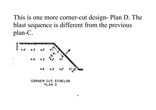 67
This is one more corner-cut design- Plan D. The
blast sequence is different from the previous
plan-C.
 