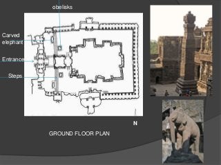 GROUND FLOOR PLAN
Entrance
Carved
elephant
obelisks
Steps
N
 