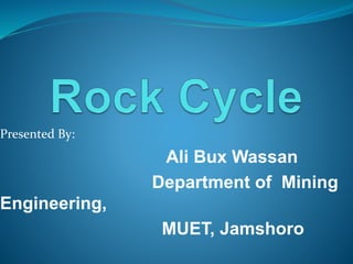 Presented By:
Ali Bux Wassan
Department of Mining
Engineering,
MUET, Jamshoro
 
