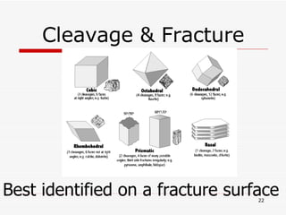 Cleavage & Fracture Best identified on a fracture surface 