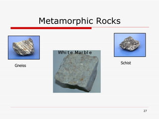 Metamorphic Rocks Gneiss Schist 
