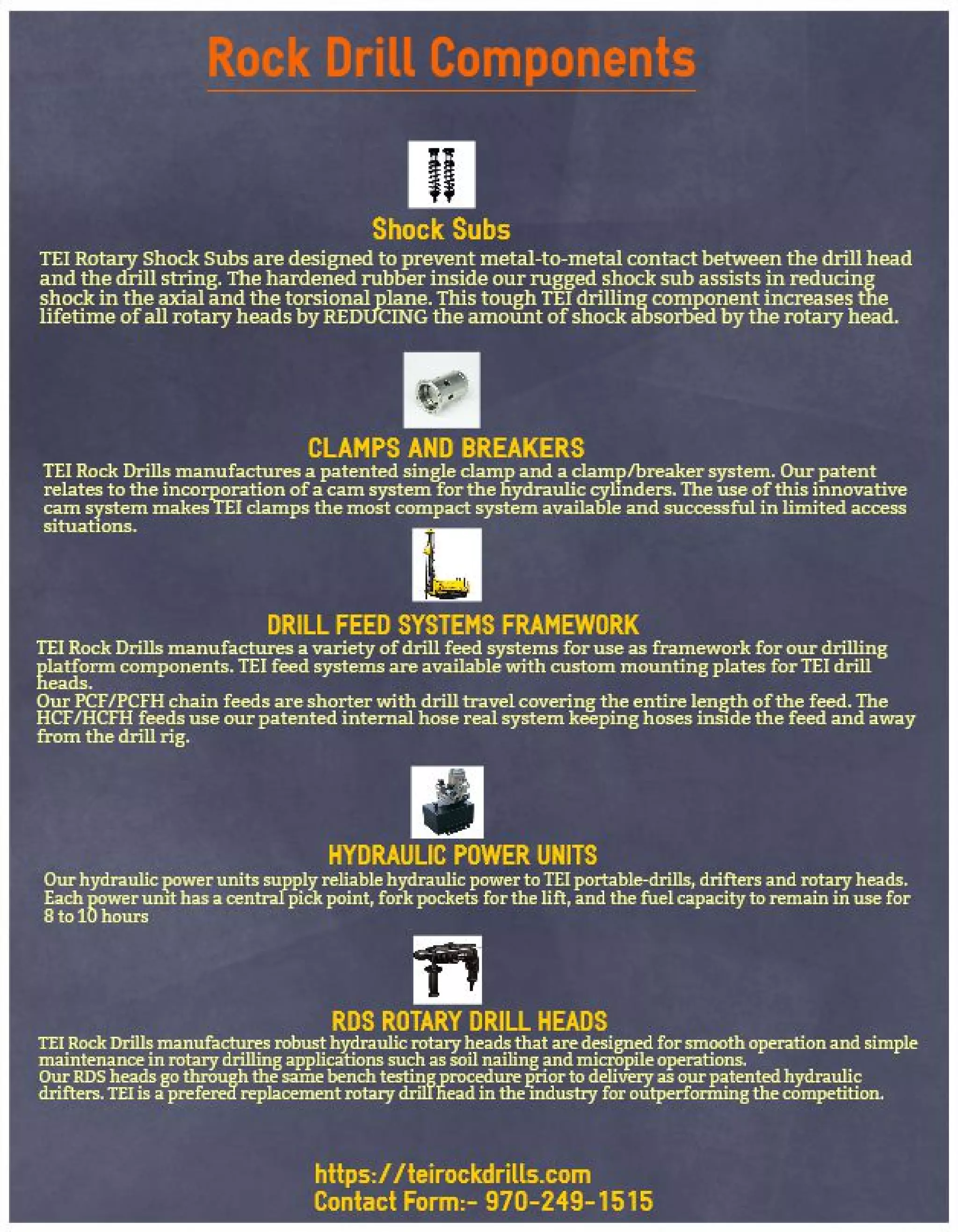 Rock Filing Components Rock drill components | PDF