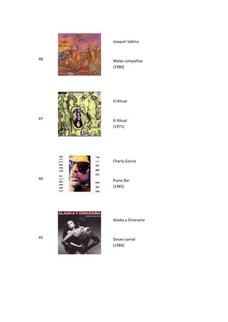 Los 250 mejores discos del rock iberoamericano