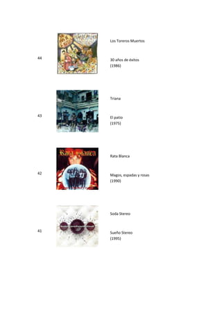 Los 250 mejores discos del rock iberoamericano