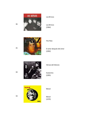 Los 250 mejores discos del rock iberoamericano