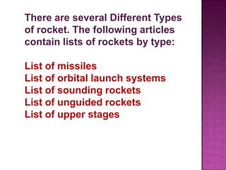 principles of Rockets | PPTX