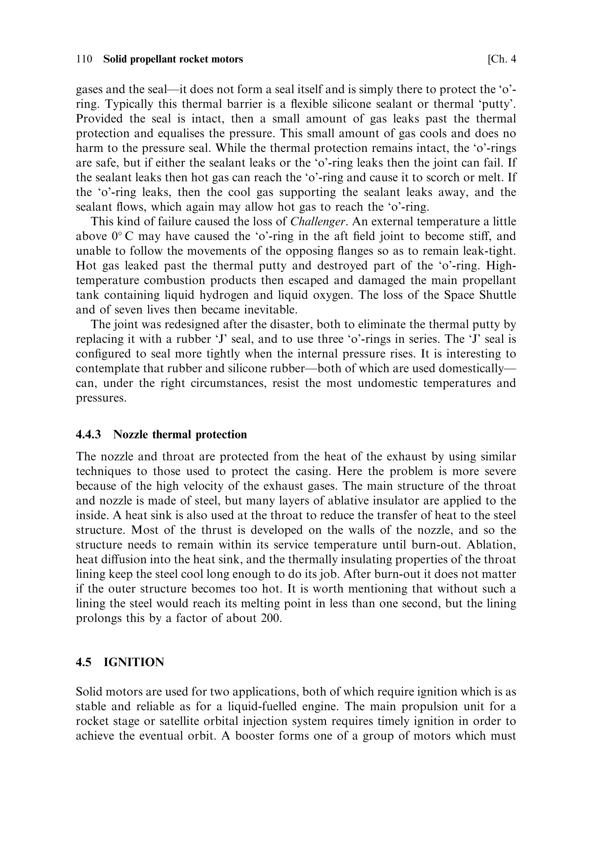 1. There is also another e€ect which can
change the rate at which the surface recedes: erosive burning, which occurs because
of the velocity of the gas over the surface. With a liquid-fuelled engine, it is a fair
assumption that the velocity of the gas in the combustion chamber is small and
constant; it is ®nite because the gas has to leave the chamber. Because of the length
 