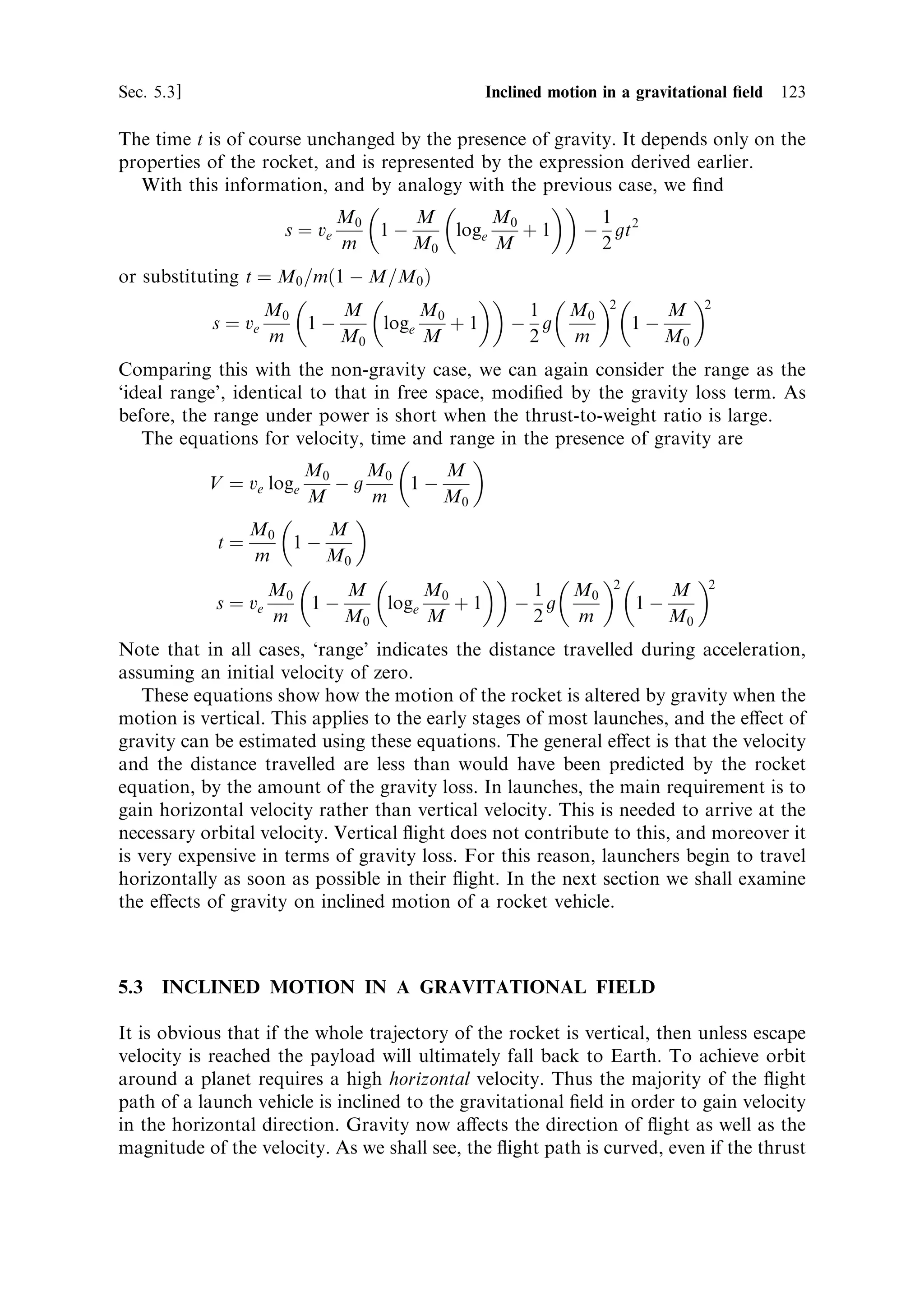 114   Solid propellant rocket motors                                                              [Ch. 4



                        Nozzle control
                        system




                        Flexible
                        bearing




                                   Sepcarb throat

                                            Phenolic nozzle




                                                         7-sections-structure
                         Igniter

                                                                                 Nozzle control
                                                                                 unit
                            Segmented propellant grain




                                                              Flexible bearing



                         Figure 4.4. The Ariane MPS solid booster.


Post-¯ight inspection, for example, studies the seals and thermal protection to
con®rm that it remains intact. Some 10±12 mm of the aft dome protection ablates
away during ¯ight, in the region directly adjacent to the nozzle. The throat diameter
is 895 mm, and 38 mm of the thermal protection was ablated away during a test
®ring. This is allowed for in the design, and demonstrates how thermal protection is
provided by this technique.
   The Space Shuttle and Ariane 5 represent the state-of-the-art heavy launcher
capability presently available. The booster technology is mature, as evidenced by the
similarity in techniques. Solid propellant boosters of this power represent the best
way of increasing the in-orbit payload capability of large expendable launchers.
Because of their tough construction and early burn-out, boosters are eminently
recoverable, and their reuse is a factor in the economics of launchers. The Space
Shuttle has shown the way in reuse, but caution still exercises a strong restraint, as
the cost of quality assurance needed to ensure safe reuse is a signi®cant fraction of
the cost of new components. The next step in making space more accessible will
come from the development of fully reusable launchers and the single stage to orbit.
For these, liquid propellants are appropriate, but it is likely that hybrids and
intermediate developments will still utilise solid propellant motors. Small
launchers make considerable use of all solid propellant propulsion, and this is a
market where cost and reliability indicate its continued use.
 