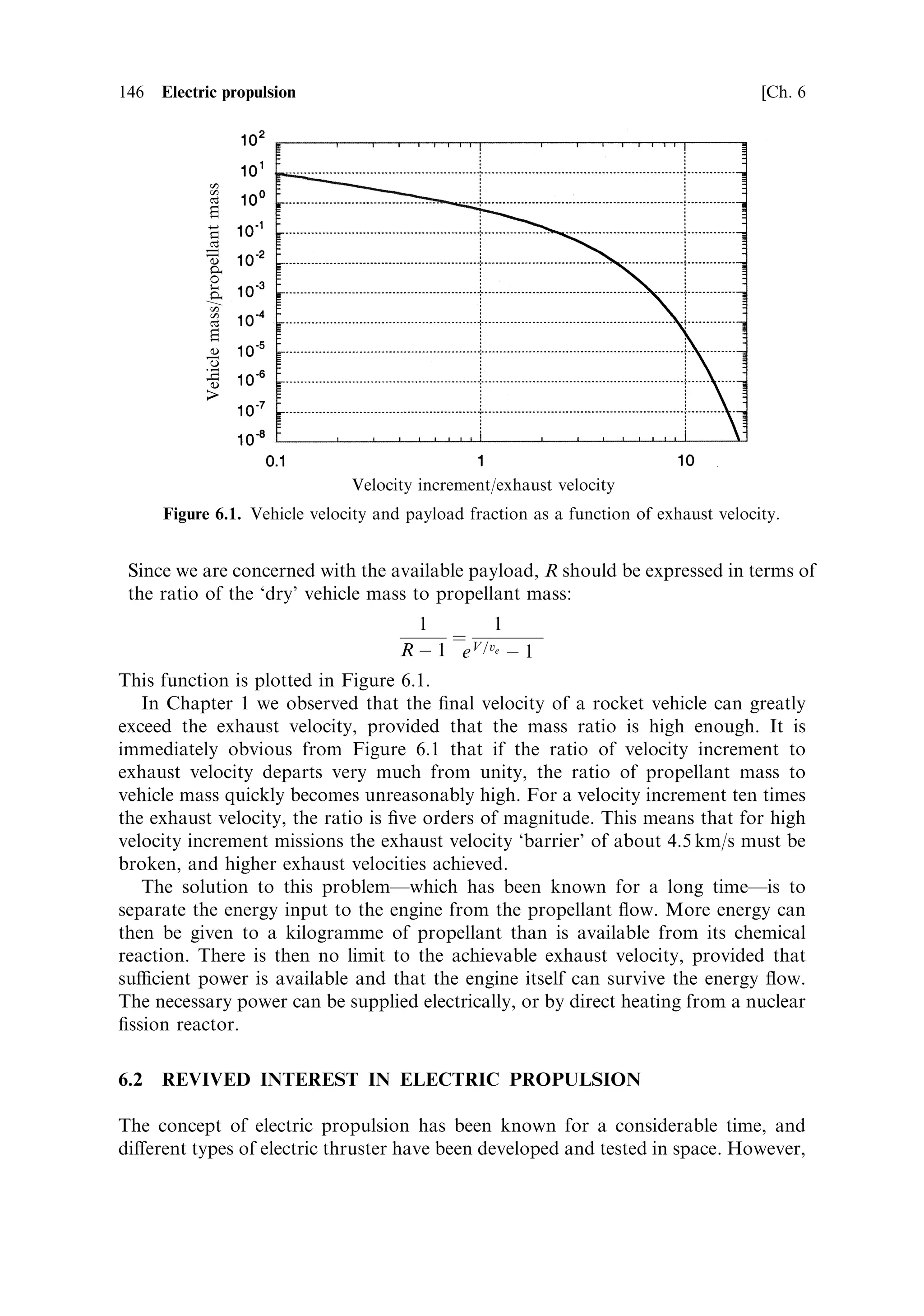 Sec. 5.7 ]                                            5.7 Typical Earth-launch trajectories       137

   At this stage, the alternative to a curved path would be either to continue the
vertical ascent until the atmospheric density is negligible, or to attempt to gain
velocity and altitude quickly by using constant pitch ¯ight. The former would
produce a very high gravity loss, while the latter would exert potentially destructive
transverse loads on the rocket. Gravity loss should not be underrated: the loss during
a typical launch can be as much as 20% of the total velocity.


5.7.3    Constant pitch or the vacuum trajectory
As soon as the atmosphere is suciently tenuous to allow the angle of attack to
increase, the trajectory can be freely chosen to take full advantage of the rocket
performance. Everything is then concentrated on maximising the velocity and
altitude. The only restraint is on the acceleration, which should not be too great
for the payload or for the astronauts. The nature of the trajectory here can be, at its
simplest, constant pitch ¯ight, the objective in this case being to burn the propellant
as quickly as possible, with the intention being then to coast to the ®nal orbital
altitude. This is somewhat similar to the lunar launch situation. There are, however,
other factors to be considered. One of these is the argument of perigee for the orbit:
in simple terms, the longitude of the injection point. This may require a more
complicated trajectory, which we shall consider after a brief review of orbital
injection.


5.7.4    Orbital injection
Once the orbital injection point is reached, the ®nal segment comprises horizontal
acceleration to orbital velocity. This is in many cases the simplest segment, since
there are no gravitational or aerodynamic disturbing forces: the objective is simply to
reach the necessary horizontal velocity. A variety of orbits can be created, depending
                                                                          p
on the velocity speci®ed (see Chapter 1). If the velocity is equal to GMÈ =rÈ ‡ h,
then the orbit is circular. If the velocity is higher than this, then a variety of elliptical
orbits, with the injection point as perigee, can be generatedÐeven a parabolic or
                                           p
escape orbit if the velocity is as high as 2GMÈ =rÈ ‡ h. If the velocity is lower than
the circular velocity, then elliptical orbits with the injection point as apogee are
possible. Usually the injection point is chosen to be the lowest point of the orbit and
to be just high enough to prevent atmospheric drag from causing rapid decay. Orbits
with injection point as apogee are therefore usually short-lived and the result of an
injection error or motor failure.
   In many cases this injection is not ®nal, and the orbit is called a `parking orbit',
which is to allow the ®nal orbit to have di€erent properties. The most common use is
to create an orbit with a di€erent argument of perigee; that is, the location of the
lowest and highest points of the orbit. Communication satellites, for example, need
to be placed in a circular orbit with a 24-hour period, above a particular longitude on
the Earth's surface. It is usual to use a parking orbit to allow the spacecraft to reach
the correct perigee location before inducing another acceleration to create an
 