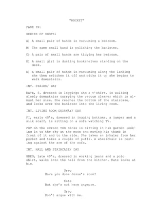 Rocket film script draft three | PAGES