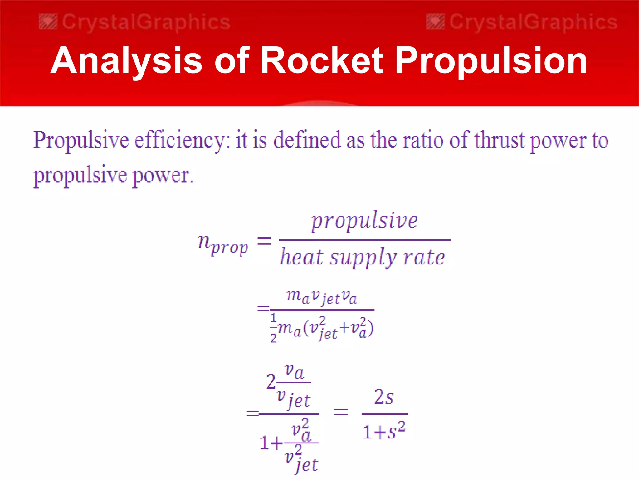 Analysis of Rocket Propulsion
 