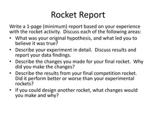 Rocket report | PPTX