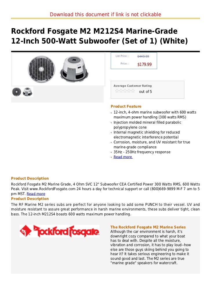 rockford marine subwoofer