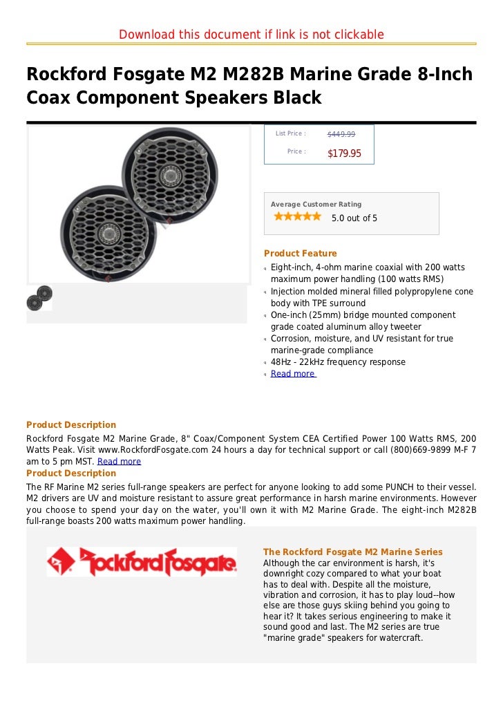 rockford speakers price
