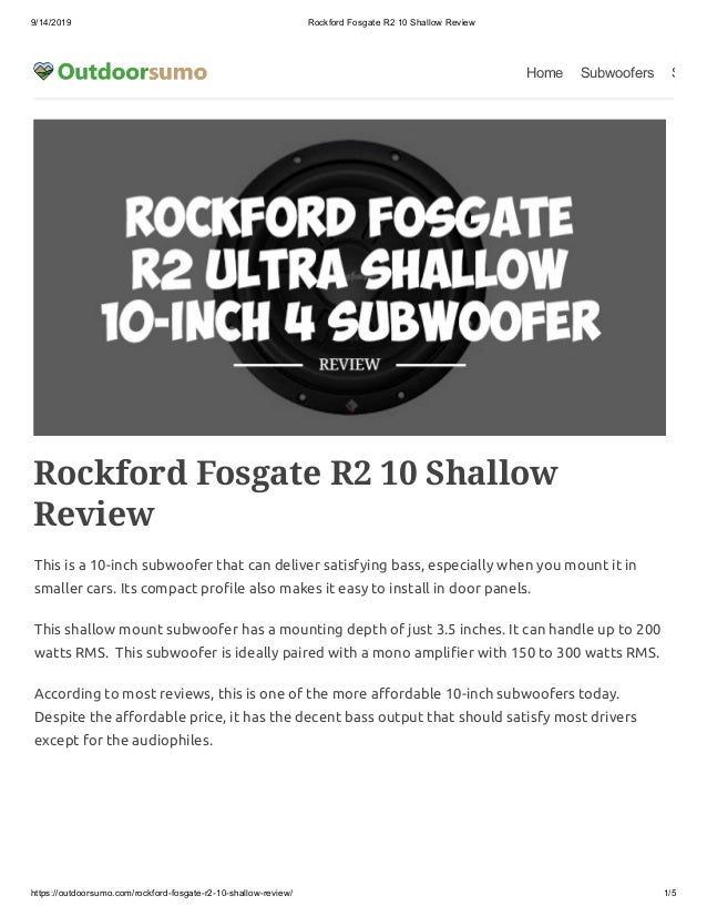rockford fosgate subs prices