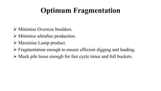 Rock fragmentation control in opencast mines | PPTX