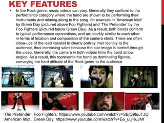 AWARDS
The Grammy Awards are the most prestigious music awards
ceremony. There have been 57 ceremonies since 1959 and
currently the category awards for the Rock genre are:
• Best Rock Performance – Jack White, ‘Lazretto’ (2015)
• Best Metal Performance – Tenacious D, ‘The Last in Line’
(2015)
• Best Rock Song – Hayley Williams and Taylor York, ‘Ain’t It
Fun’ (2015)
• Best Rock Album – Beck, ‘Morning Phase’ (2015)
Current winners:
 