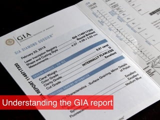 Understanding the GIA report
 