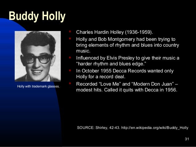 rock history by ayu oktaviana s 117800 buddy holly never had a single appearance on the country music charts