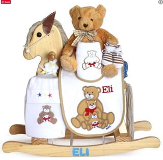 Personalized Rocking Horse - Baby Shower Baskets
