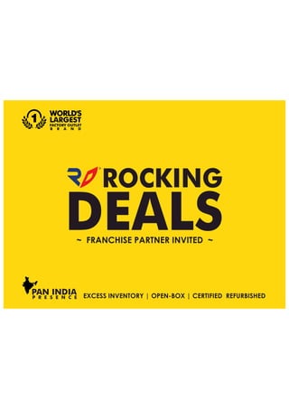 Rocking Deals  Franchise Partner invited