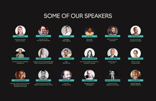 SOME OF OUR SPEAKERS
Executive Producer,
NowThis News
Filmmaker,
McClatchy
CEO & Co-Founder,
HackPack
CEO & Coordinator,
JumpStart Georgia
SARAH FRANK
Founder & CEO,
The Splice Newsroom
ALAN SOON
President,
Nebo Agency
ADAM HARRELL
President,
Nebo Agency
ADAM HARRELL ADAM HARRELLALI RIZVI JUSTIN VARILEK ERIC BARRETT
Founder & Project Manager,
CityBugs.am
Program and Community Manager,
Tallinn Science Park Tehnopol
Head,
Ohtuleht.ee
Journalist & Media Coordinator,
JumpStart Georgia
Digital Projects,
LNT TV
Editor in Chief,
Latvijas Radio
EUGEN BOICOHOVHANNES AGHAJANYAN TRIIN MAHLAKOIV MARTIN SMUTOV NINO MACHARASHVILI ULDIS ABOLINS ANNA PLATPIRE
Media & Communications Oﬃcer,
Administration of the
President of Ukraine
Communication Specialist,
UNFPA, Internet Forum Tbilisi
Journalist,
Europa Liberă
Managing Partner,
Thinkdigital
DRAGOS STANCA
General Director,
Magenta Consulting
DUMITRU SLONOVSCHI
General Director,
Publicis Moldova
EUGEN BOICO
General Director,
Publicis Moldova
EUGEN BOICOOLEG NAUMENKO MIRIAN JUGHELI RADU BENEA
 