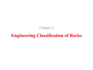 Rock Mass Classification and their Application | PPTX